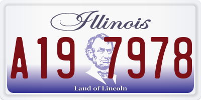 IL license plate A197978