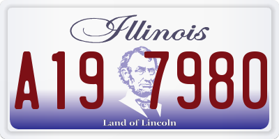 IL license plate A197980