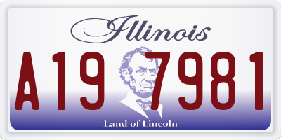 IL license plate A197981