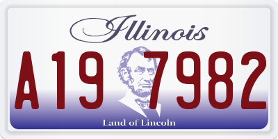 IL license plate A197982