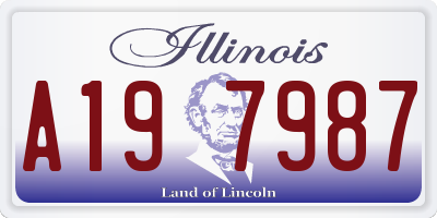 IL license plate A197987