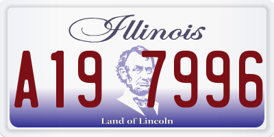 IL license plate A197996