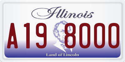 IL license plate A198000