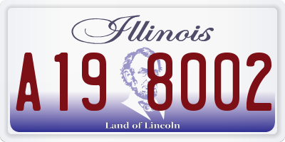 IL license plate A198002