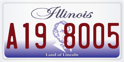IL license plate A198005