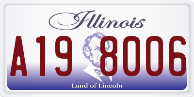 IL license plate A198006