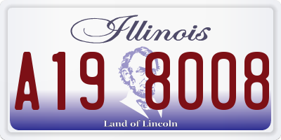 IL license plate A198008