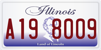 IL license plate A198009
