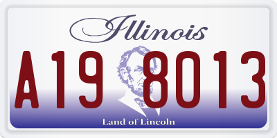 IL license plate A198013
