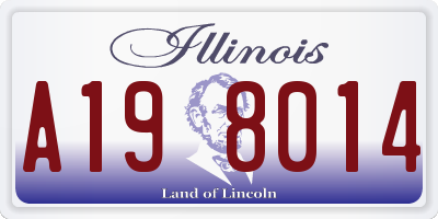 IL license plate A198014
