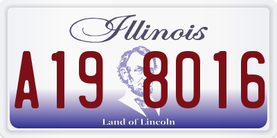 IL license plate A198016