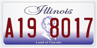 IL license plate A198017