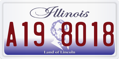 IL license plate A198018