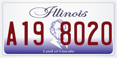 IL license plate A198020