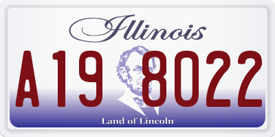 IL license plate A198022