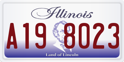IL license plate A198023