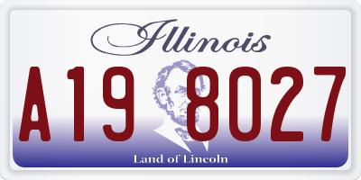IL license plate A198027