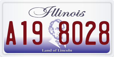 IL license plate A198028
