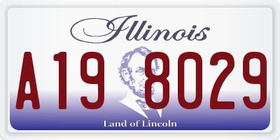 IL license plate A198029