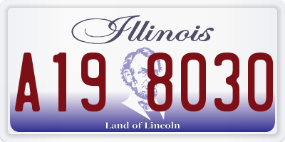 IL license plate A198030