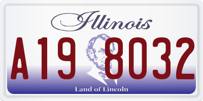 IL license plate A198032