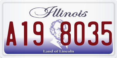 IL license plate A198035