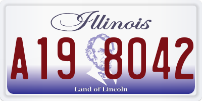 IL license plate A198042