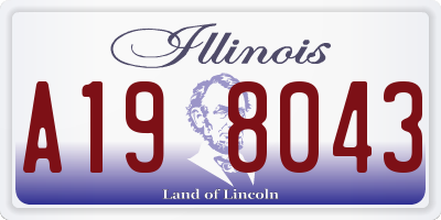 IL license plate A198043