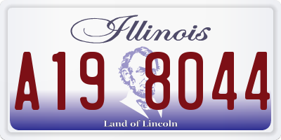 IL license plate A198044