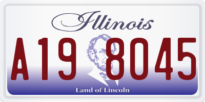 IL license plate A198045