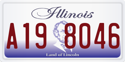 IL license plate A198046