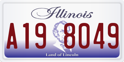 IL license plate A198049