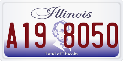 IL license plate A198050