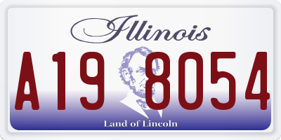 IL license plate A198054