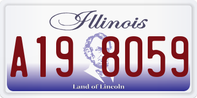 IL license plate A198059