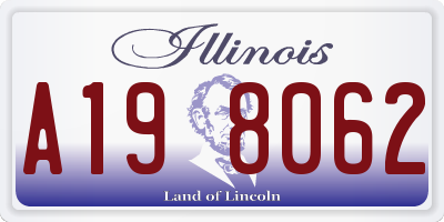 IL license plate A198062