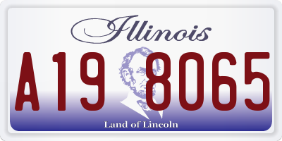 IL license plate A198065
