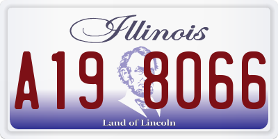 IL license plate A198066