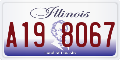 IL license plate A198067