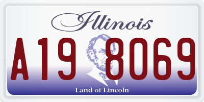 IL license plate A198069