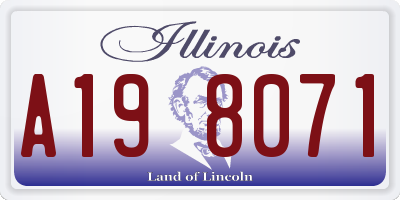 IL license plate A198071