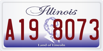 IL license plate A198073