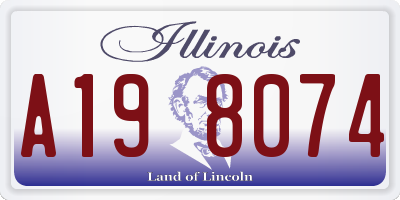 IL license plate A198074