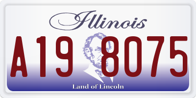 IL license plate A198075
