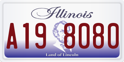 IL license plate A198080