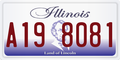 IL license plate A198081