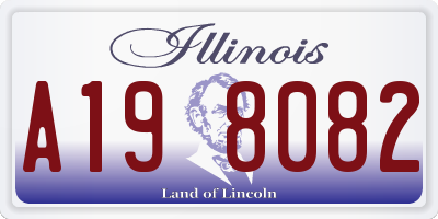 IL license plate A198082