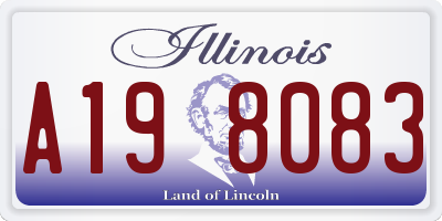 IL license plate A198083
