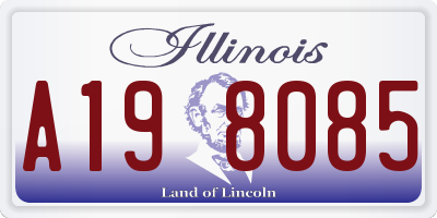IL license plate A198085