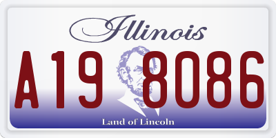 IL license plate A198086